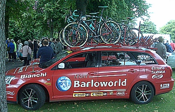 Teamcar of Team Barloworld at the 2008 Tour of Britain