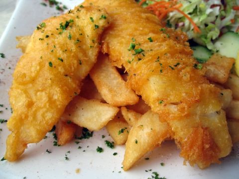 English food, fish and chips