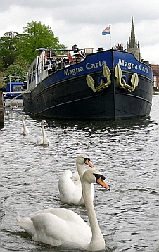 Thames river barge Magna Carta