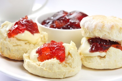 Devon Scones with Cream and Jam