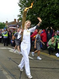 The Olympic Torch in Northampton © essentially-england.com