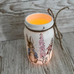 Peter Rabbit Candle Jar © UniqueGiftwareByMe | etsy.com 