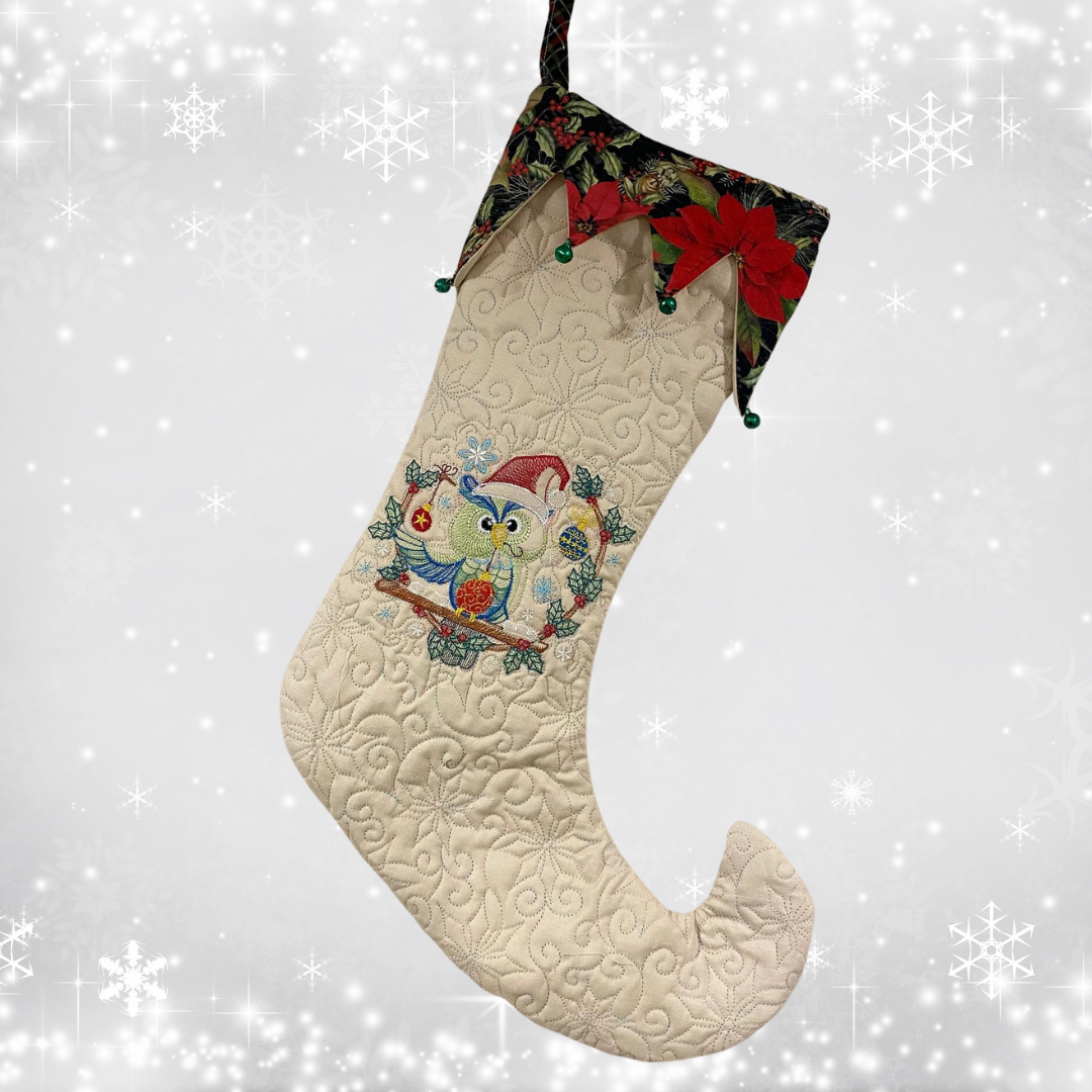 Quilted Christmas Elf Stocking © DivineSew | etsy.com