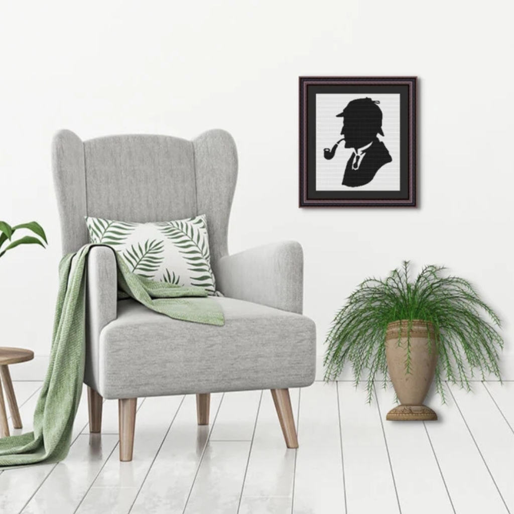 Sherlock Holmes Cross Stitch Pattern © KPLCreativeXStitch | etsy.com