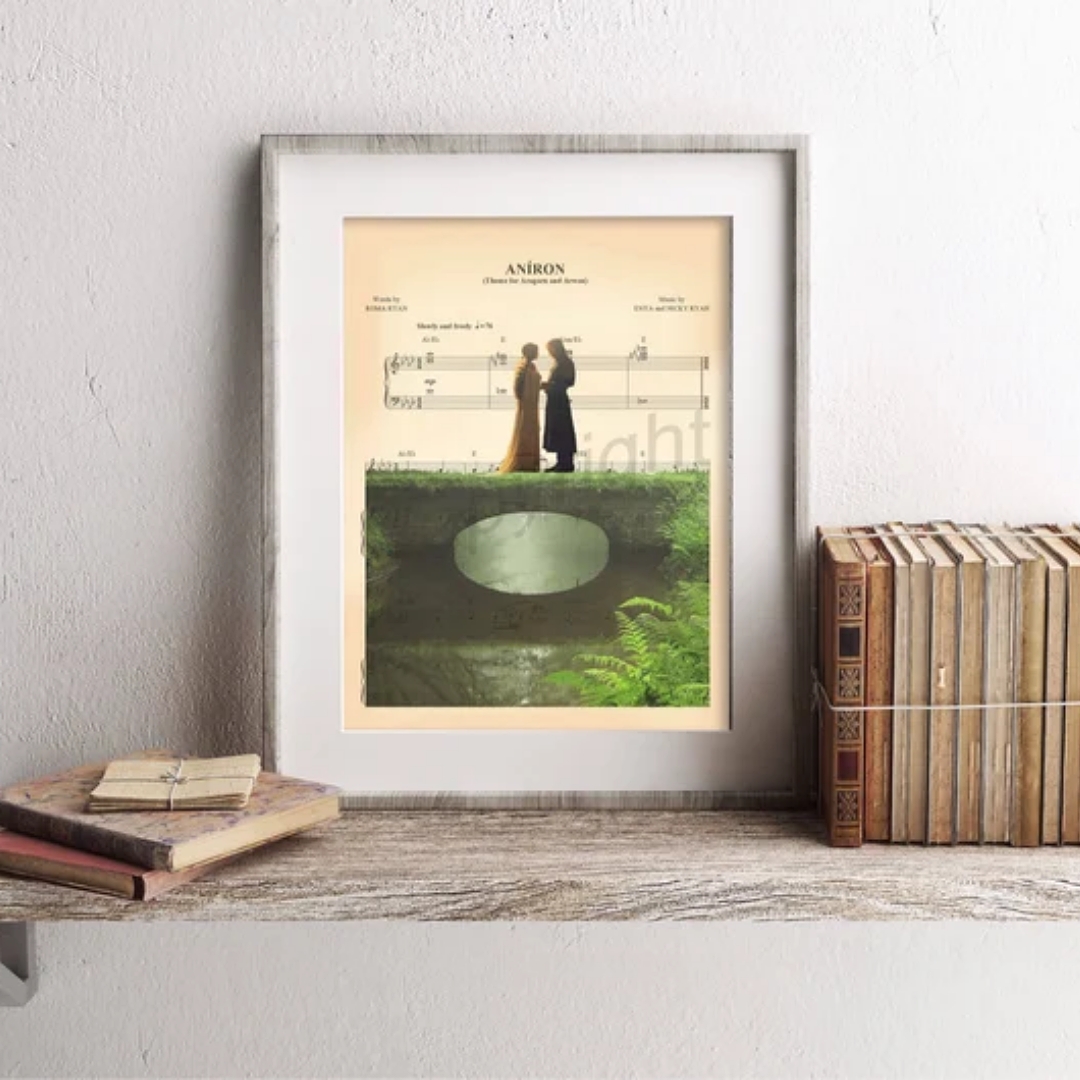 Arwen and Aragorn Sheet Music Art Print © ArwenPrints | etsy.com
