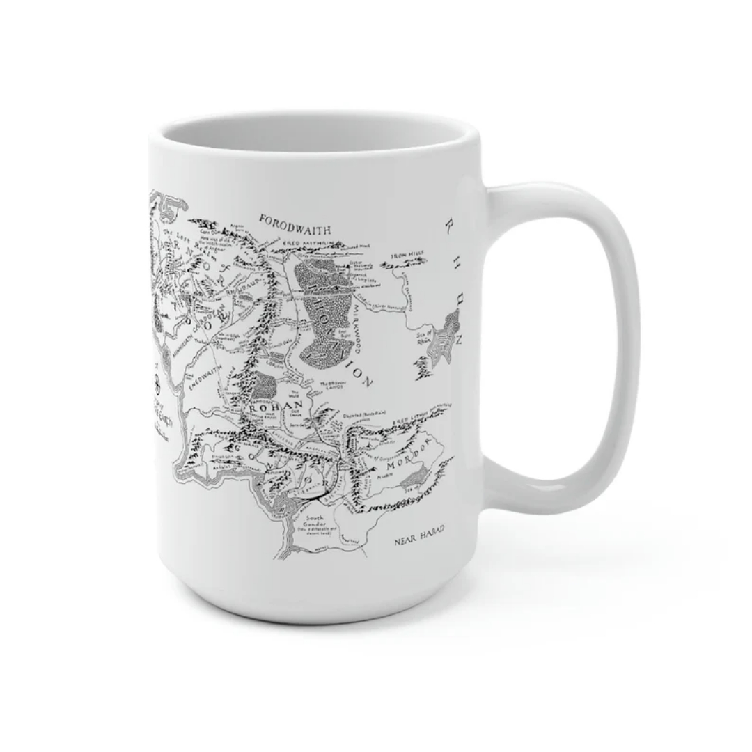 Middle Earth Map Mug © RunesAndFumesCrafts | etsy.com
