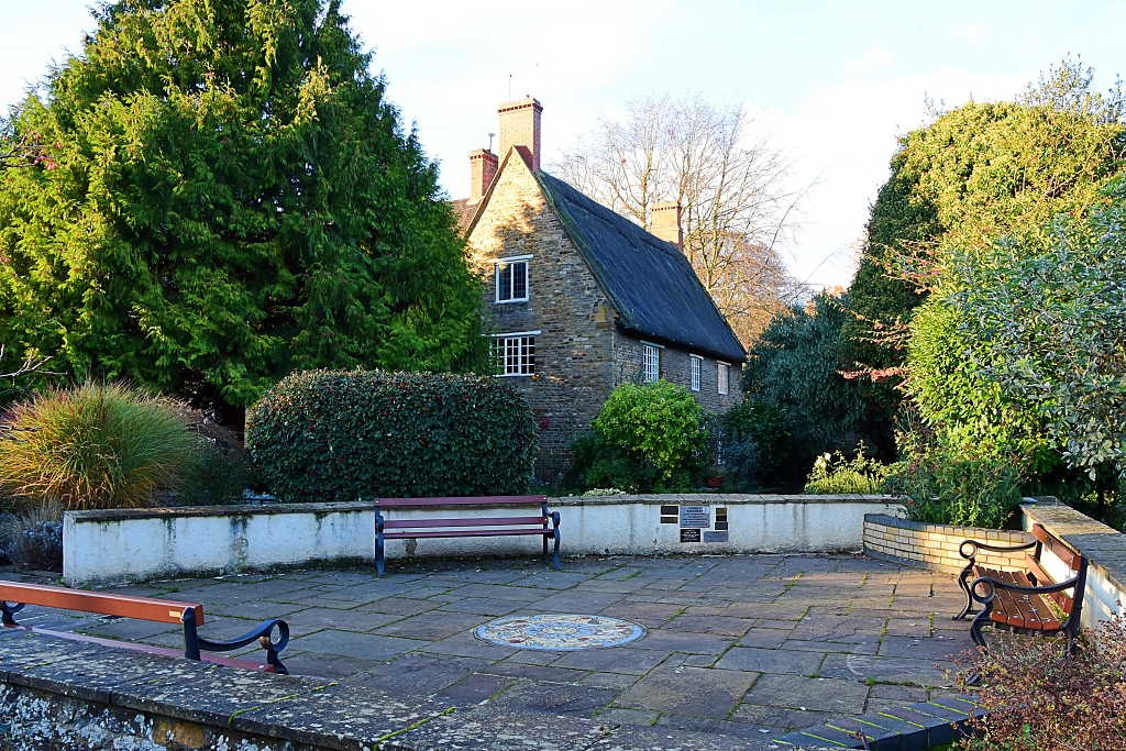 Abington Park Cottages from the Sensory Garden © essentially-england.com