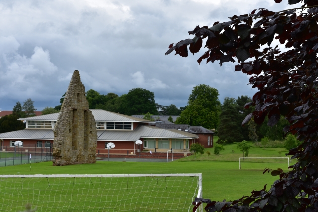 The remains of the Tithe Barn at Acton Burnell Castle | &copy; essentially-england.com