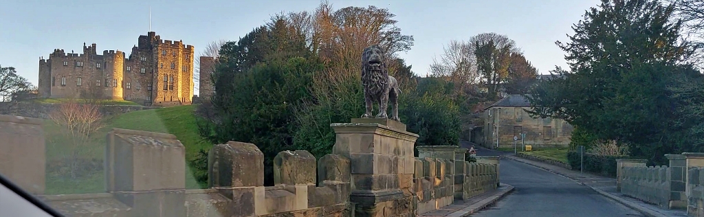 View of Alnwick Castle from Lion Bridge