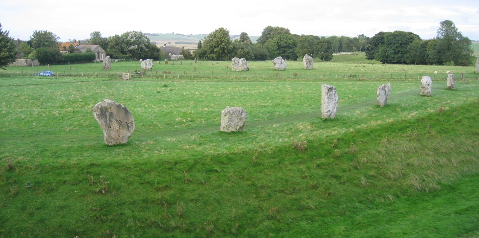 The ditch surrounding the Avebury Stone Circle &copy; essentially-england.com
