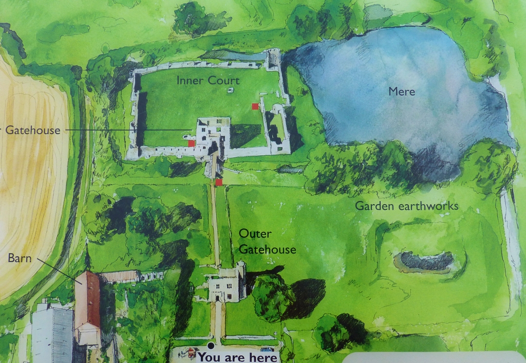 Baconsthorpe Castle Site Map (Photo taken from English Heritage information board)