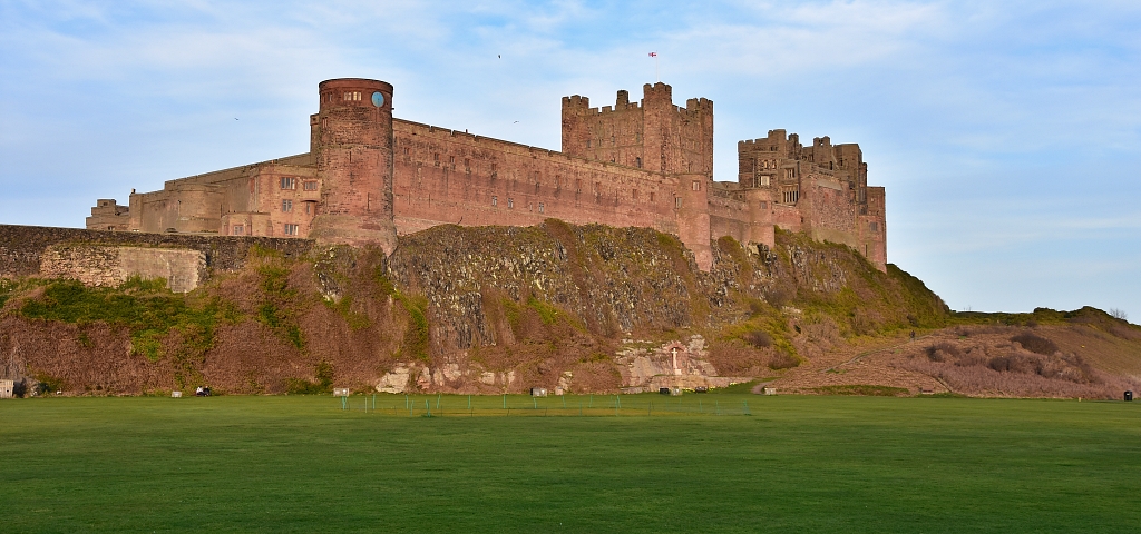 The Cricket Ground in Front of Bamburgh Castle