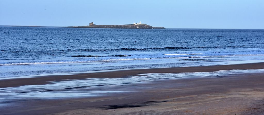 The Inner Farne Island from Bamburgh Beach