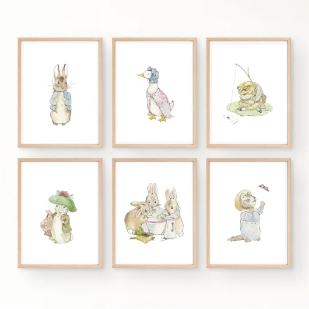 Beatrix Potter Character Prints © RCWorksCo  | etsy.com 