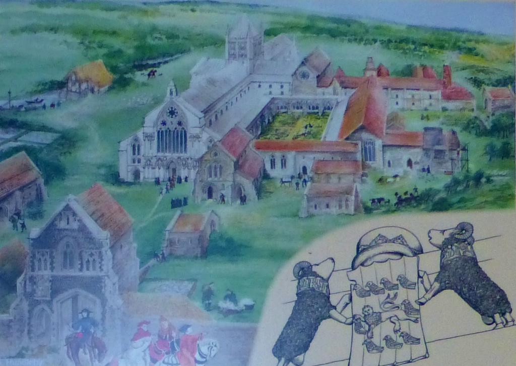 Artist's Impression of Binham Priory Before Dissolution (Photo taken from information board)