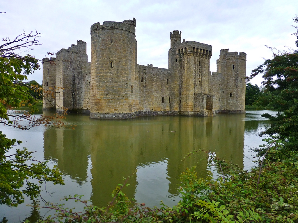 Reflections in the Moat of Bodiam Castle in East Sussex © essentially-england.com