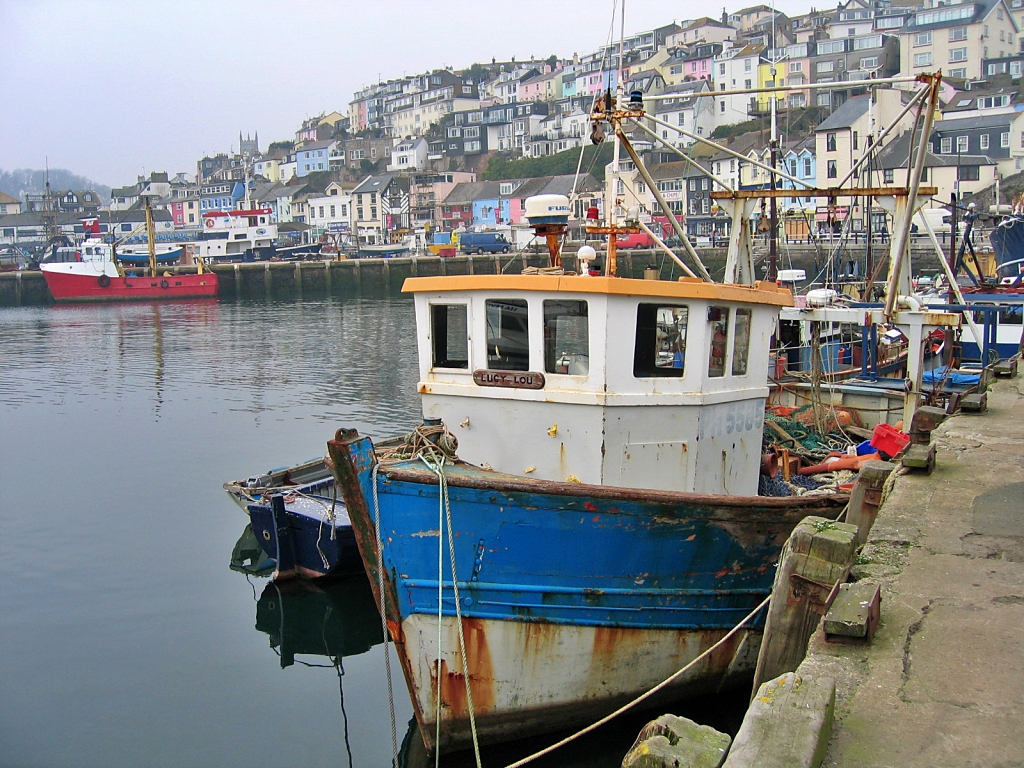 Brixham Harbour Along The English Riviera