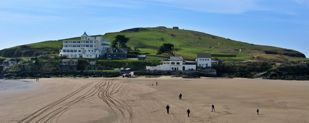 Walking Over to Burgh Island at Low Tide