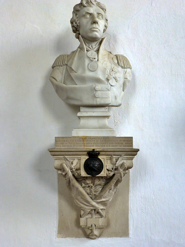 Lord Nelson Bust in All Saint's Church
