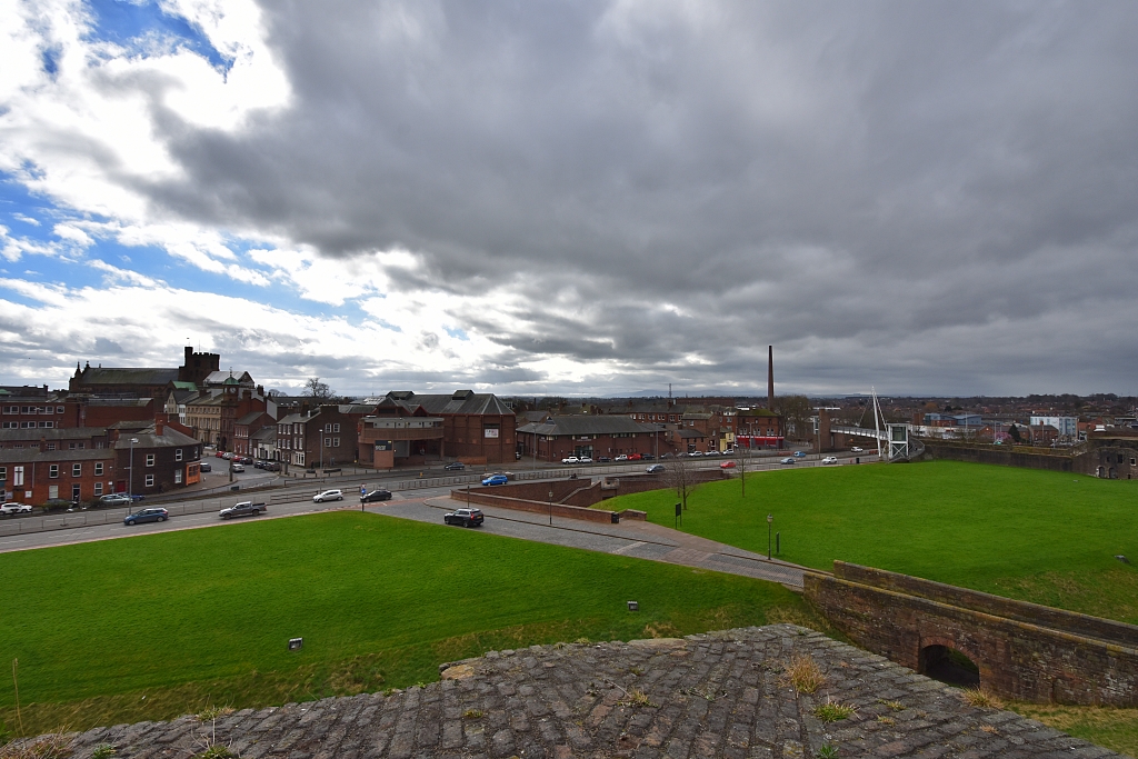 View Over Carlisle from the Inner Ward Walkway © essentially-england.com