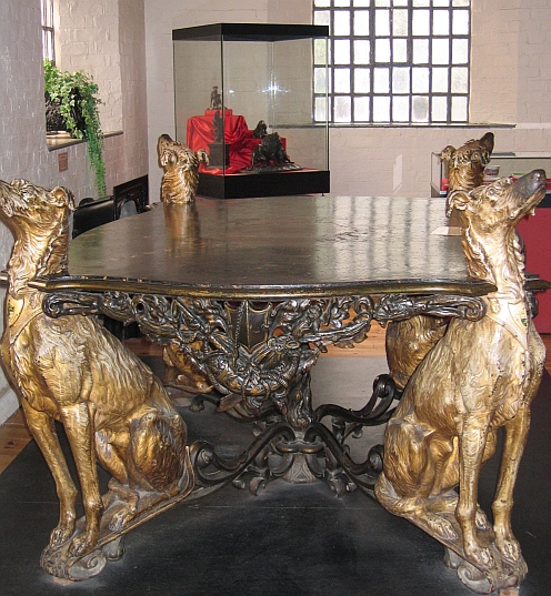 Cast Iron Deerhound Table Designed for the 1855 Paris International Exhibition &copy; essentially-england.com