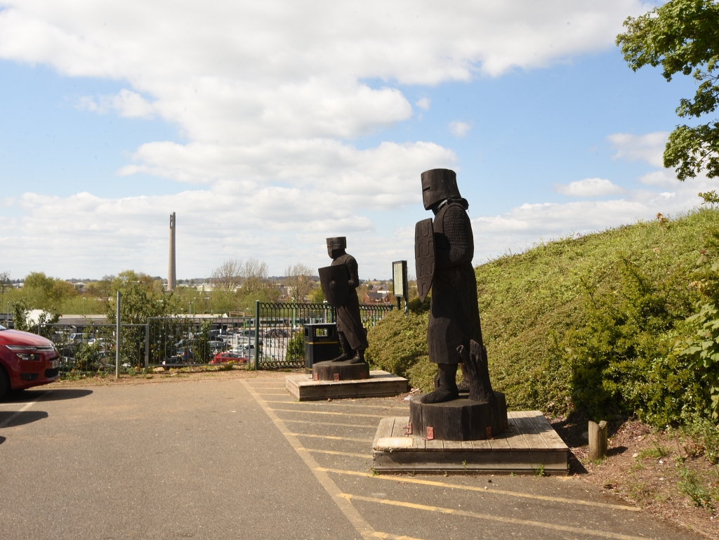 Knight Sculptures at Castle Mound