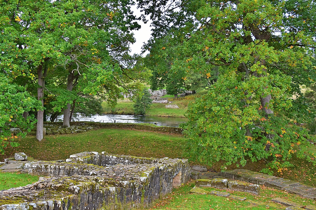 View Across North Tyne River to Chesters Roman Fort © essentially-england.com