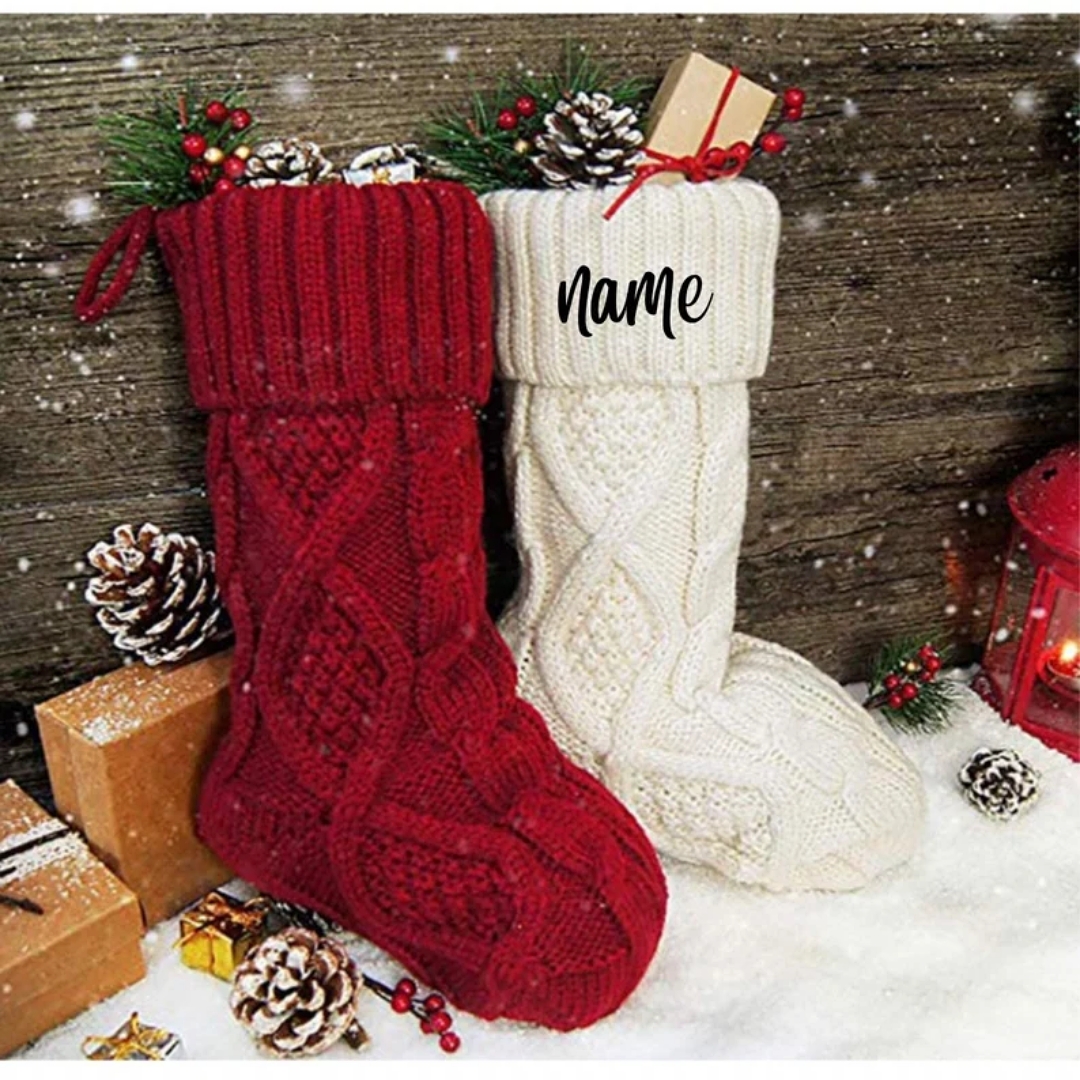 Personalised Knitted Christmas Stockings | etsy.co.uk