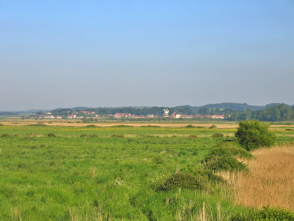 Looking Over the Cley Marshes to Cley Village