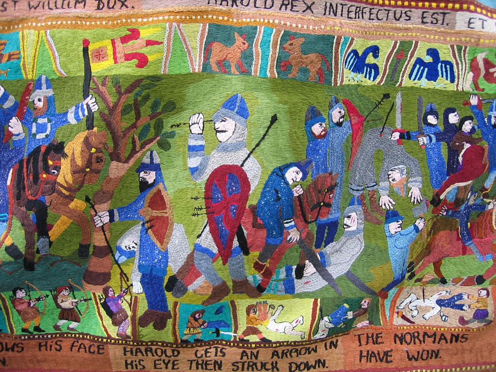 Replica of Bayeaux Taperstry Displayed at the King Harold Day, Waltham Abbey 2011 © essentailly-england.com