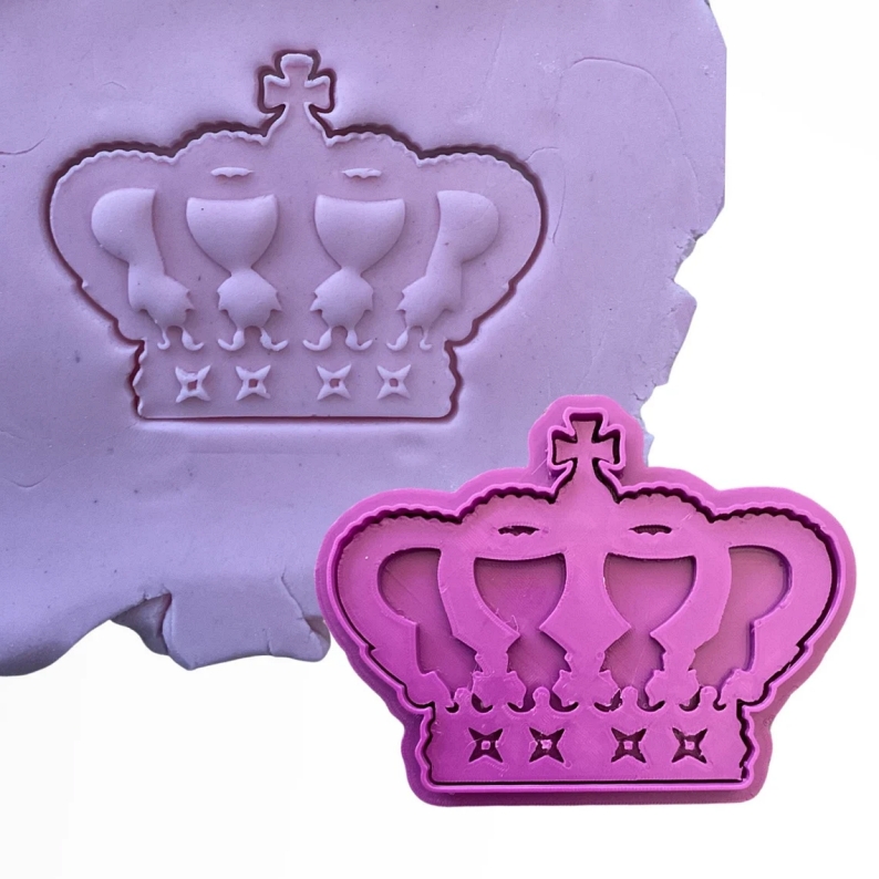 TheBakersBestFriend Crown Coronation Stamp & Cutter | etsy.com