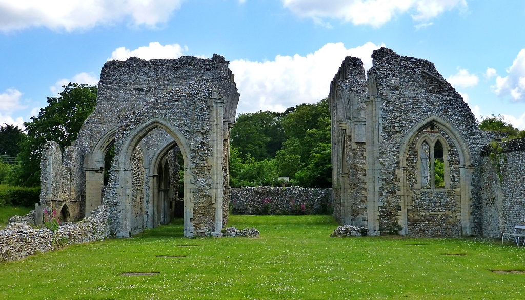 Looking Down the Lost Nave Towards the New Church Entrance After the 1484 Fire © essentially-england.com
