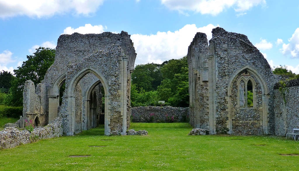 Looking Down the Lost Nave Towards the New Church Entrance After the 1484 Fire