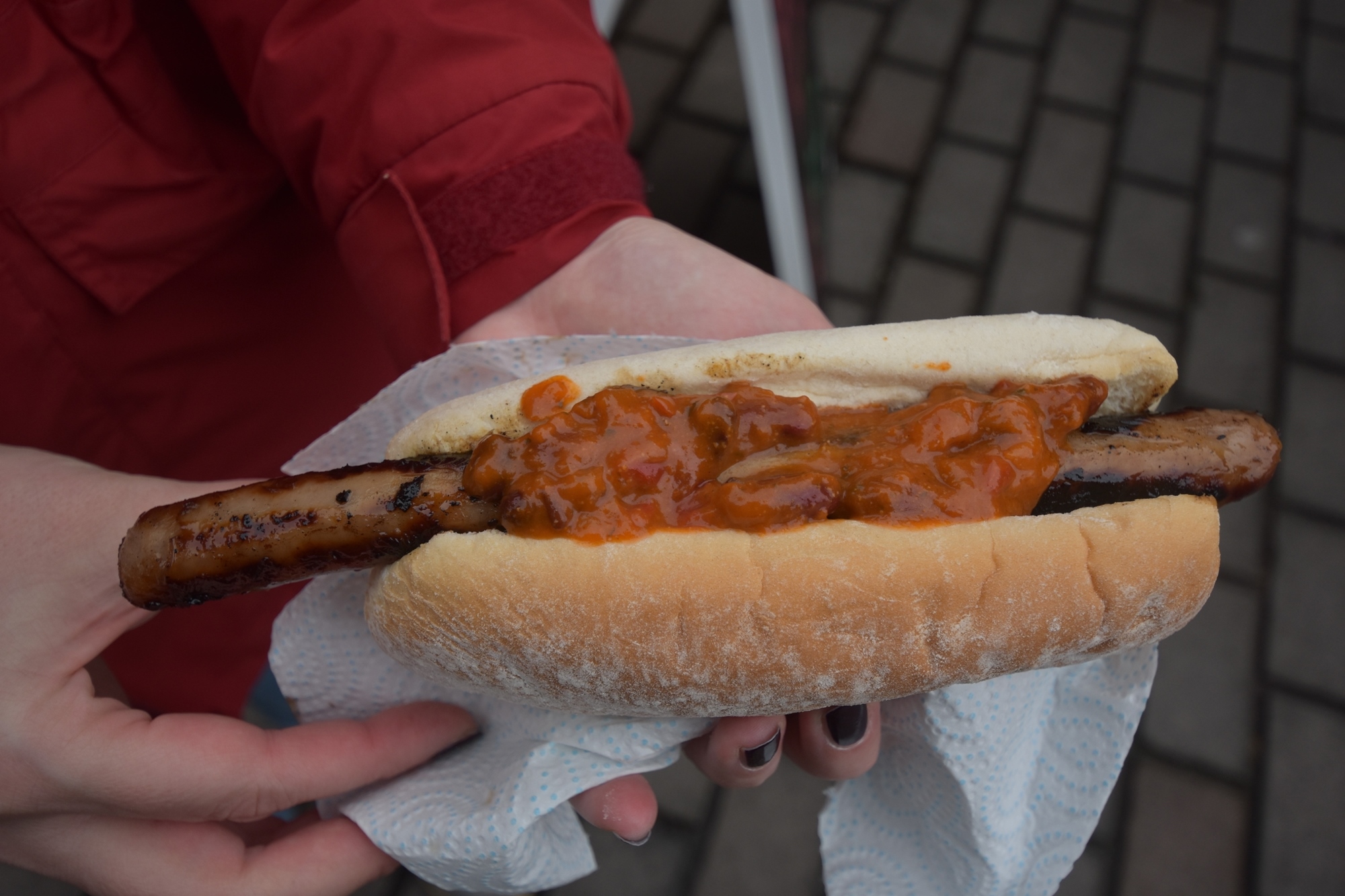 Cumberland sausage with marmalade at the annual Penrith Marmalade Festival