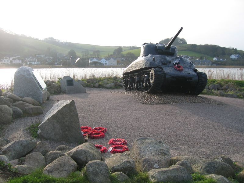 Slapton Sands Memorial, commemorating the men who died in Operation Tiger preparing for the D-Day landings
