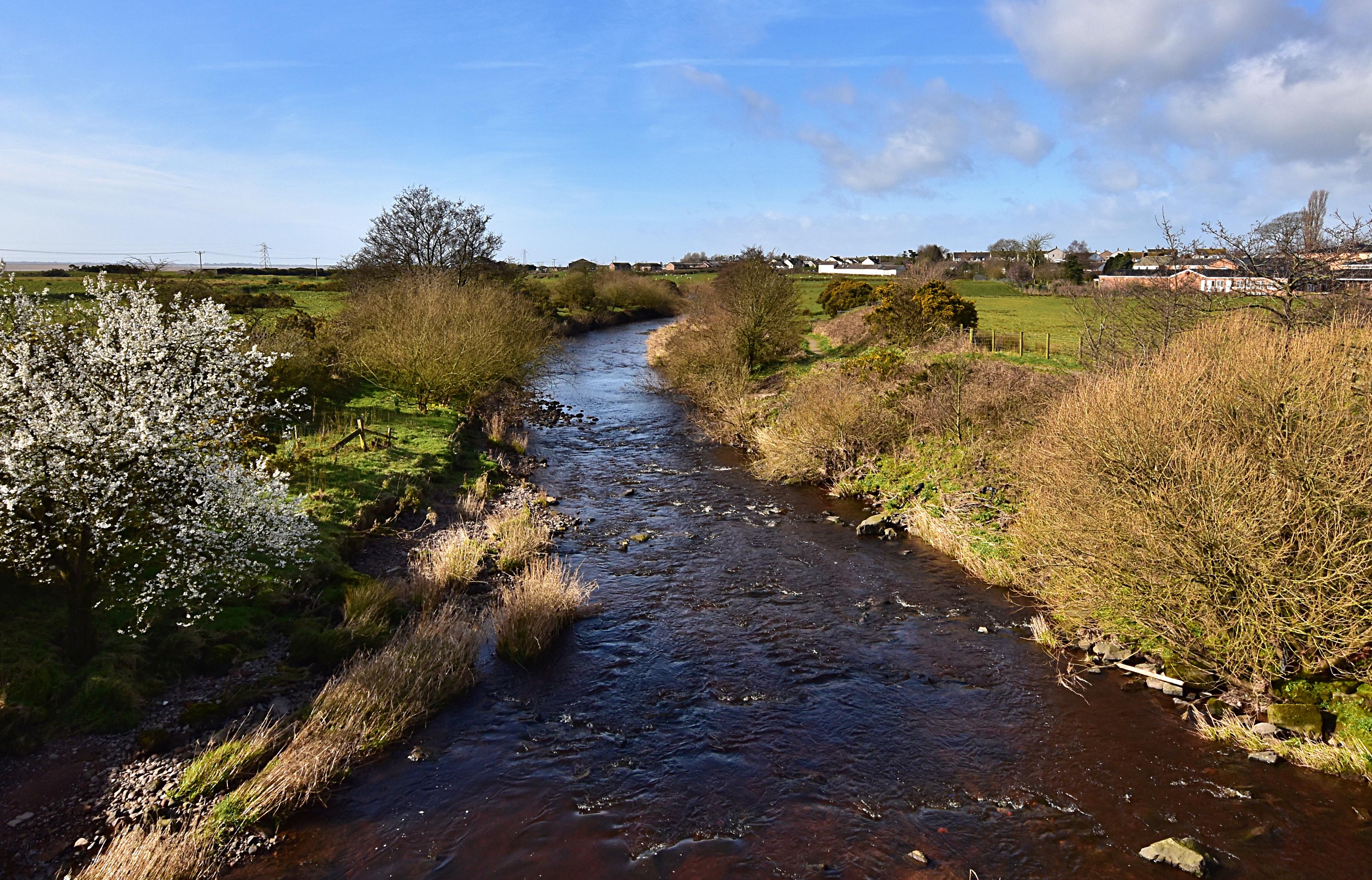 The River Sark Acting as the English-Scottish Border Just Outside Gretna