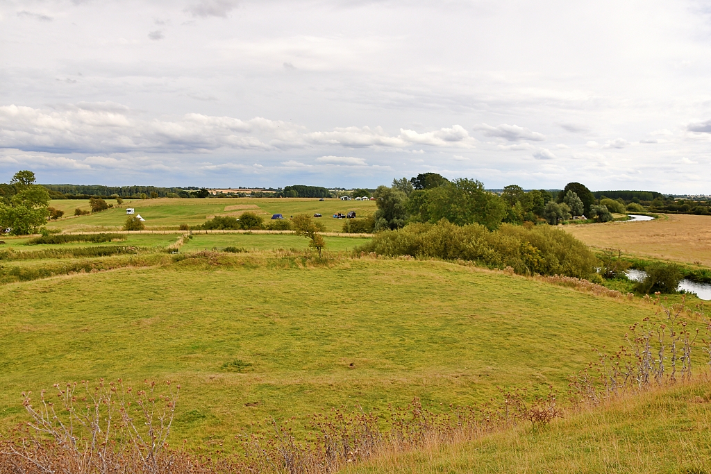 View of the Castle Bailey and Beyond From the Motte © essentially-england.com
