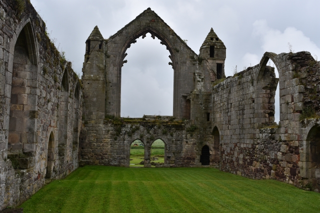Inside the Abbot's Hall of the freshly washed Haughmond Abbey in Shropshire &copy; essentially-england.com