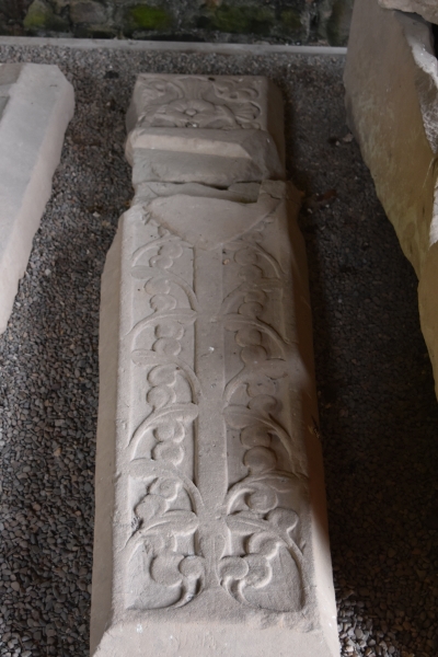 Tombstone stored in the Chapter House of Haughmond Abbey in Shropshire &copy; essentially-england.com