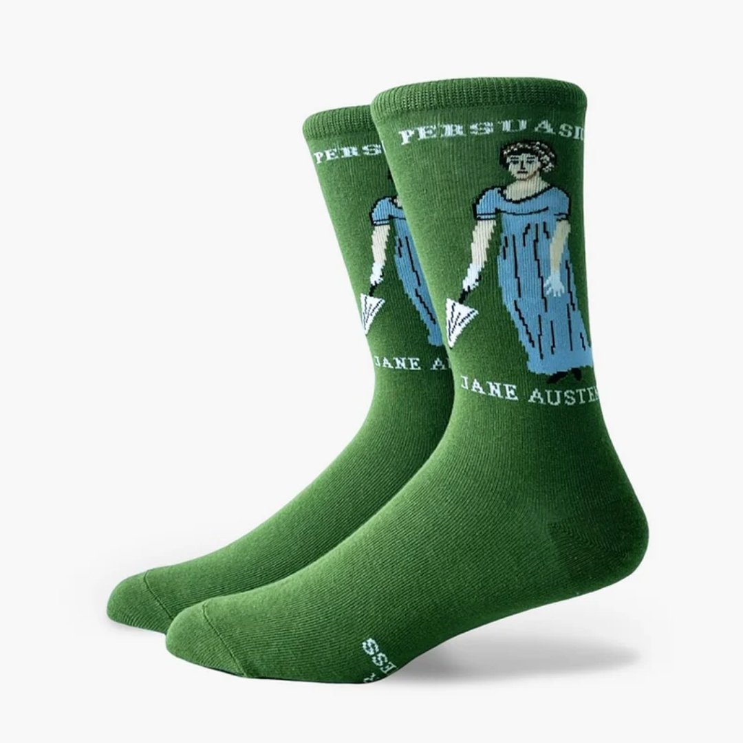 Jane Austen Crew Socks Medium | etsy.com