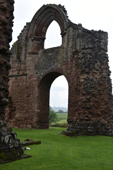 north wall of the nave of lilleshall abbey church in shropshire