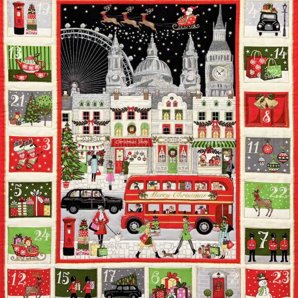 London Themed Fabric Advent Calendar © CottagePatchwork | etsy.com