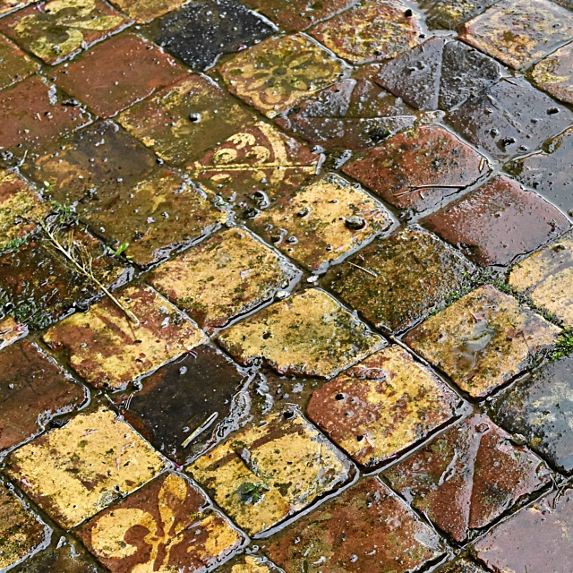 Medieval Tiled Pavement at Buildwas Abbey © essentially-england.com