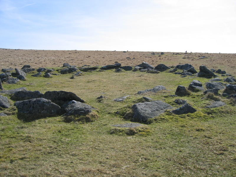 Remains of prehistoric settlement at Merrivale, Devon