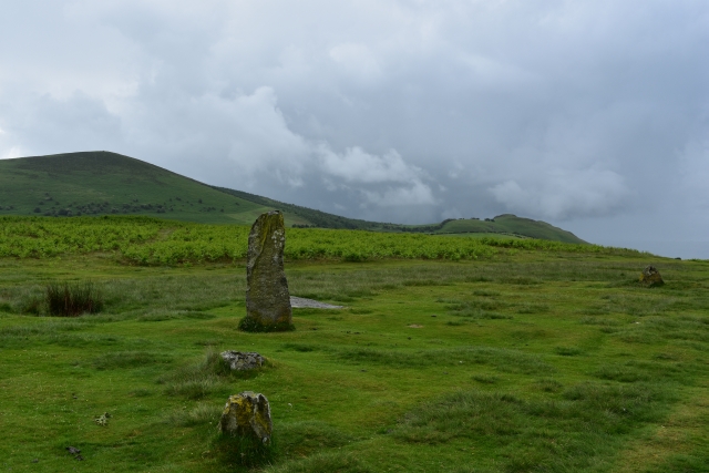 the mystical mitchell's fold stone circle in remote shropshire country side.