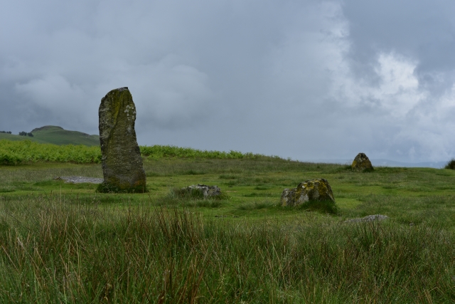 the mystical mitchell's fold stone circle in remote shropshire country side.