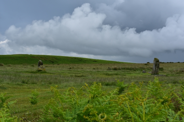 the mystical mitchell's fold stone circle in remote shropshire country side.