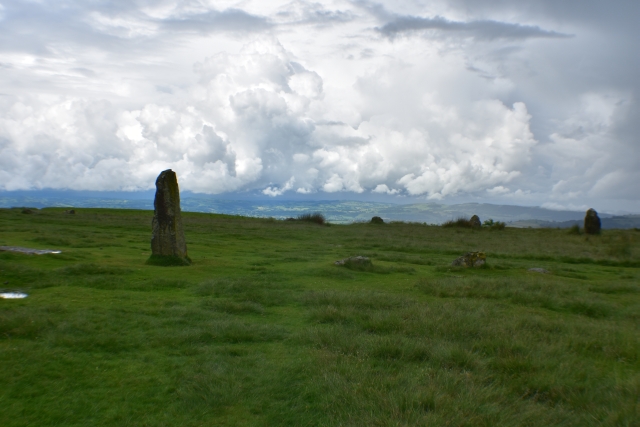the mystical mitchell's fold stone circle in remote shropshire country side.