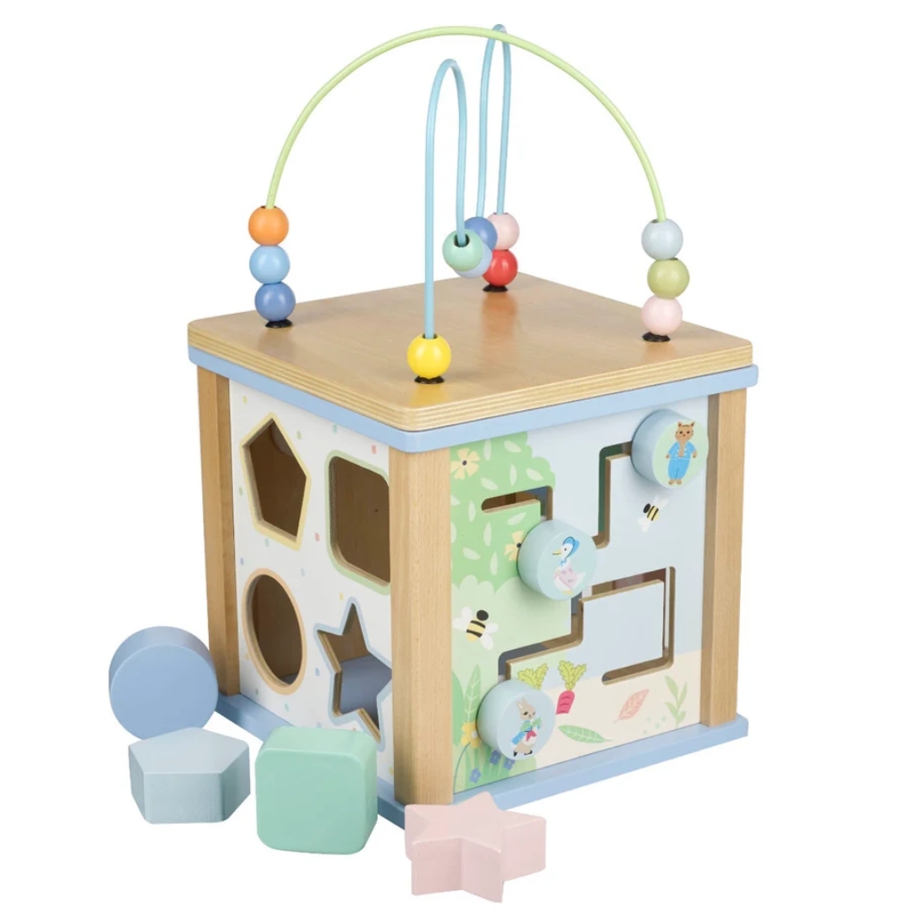 Wooden Peter Rabbit Activity Cube Toy © BabeeemoonGB | etsy.com 