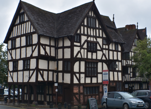 One of many half timber-framed buildings in Shrewsbury, Shropshire © essentially-england.com